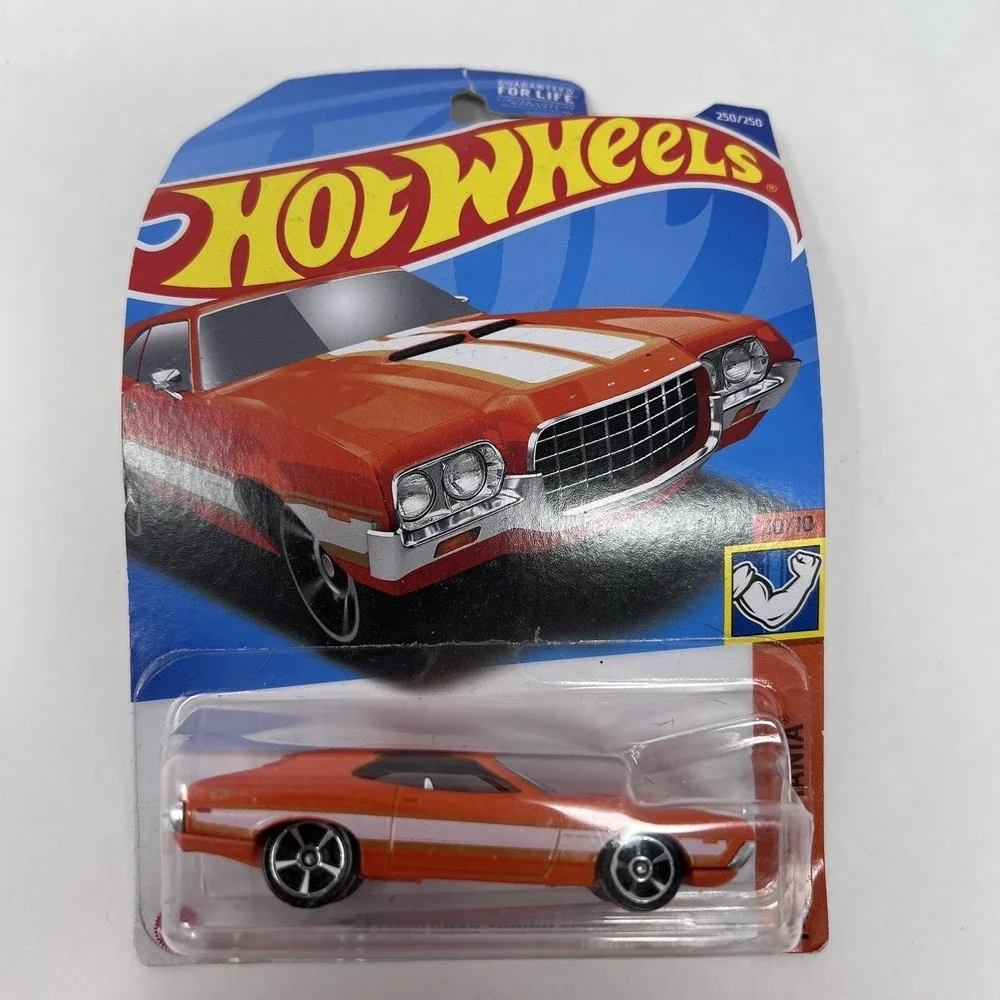 2022 Hot Wheels #250 Muscle Mania 10/10 '72 FORD GRAN TORINO SPORT Orange w/MC5s